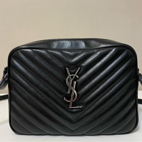 Saint Laurent Handbags - YSL Lou Camera Bag - Black with Silver